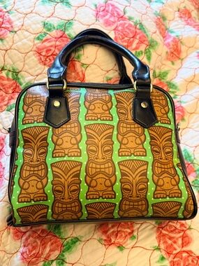 Tiki Print Handbag